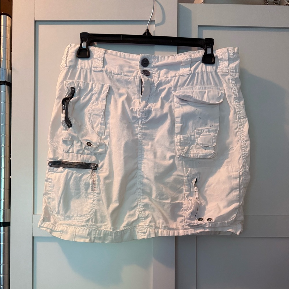 Johnny Was / Pete & Greta White Cargo Mini Skirt